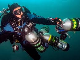 Technical diver gear.