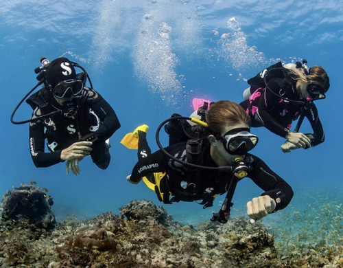 Scuba navigation with nitrox after taking the basic scuba diver course online.