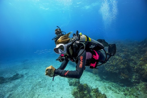 Diver on the reef.